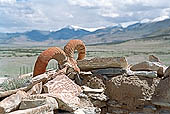 Ladakh - cairn of graved stones close to Tso Kar 